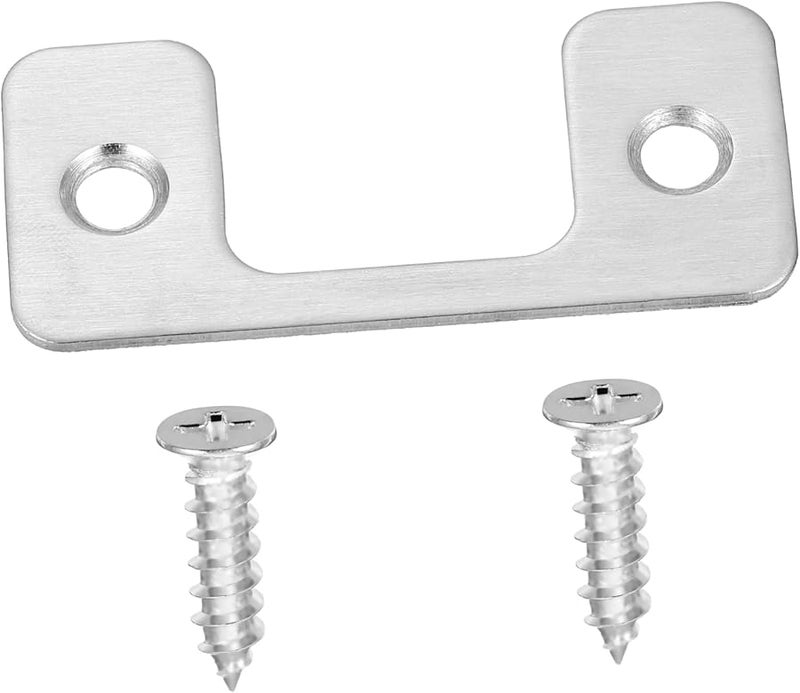 Stainless Steel Door Stop Latch Guard Plate Security Protector Easy Installation - Image 1